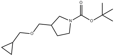 N-BOC-3-[(环丙基甲氧基)甲基]吡咯烷,1063734-01-9,结构式