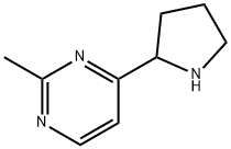2-甲基-4-(吡咯烷-2-基)嘧啶, 1063734-73-5, 结构式