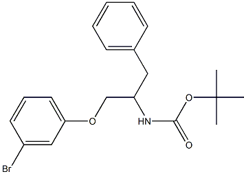 [1-BENZYL-2-(3-BROMO-PHENOXY)-ETHYL]-CARBAMIC ACID TERT-BUTYL ESTER,1064721-10-3,结构式