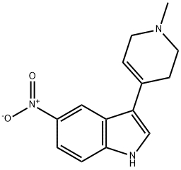 1H-Indole, 5-nitro-3-(1,2,3,6-tetrahydro-1-Methyl-4-pyridinyl)- Structure