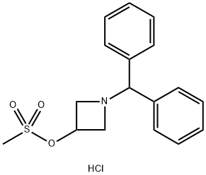 甲磺酸(1- 二苯甲基-3-氮杂环丁基甲磺酸)酯盐酸盐 结构式