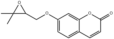 7-[(3,3-二甲基-2-环氧乙烷基)甲氧基]-2H-1-苯并吡喃-2-酮 结构式