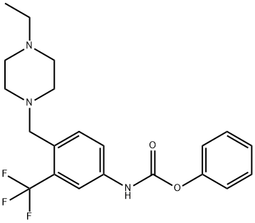 CarbaMic acid, N-[4-[(4-ethyl-1-piperazinyl)Methyl]-3-(trifluoroMethyl)phenyl]-, phenyl ester Struktur