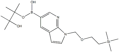 1-[[2-(三甲基甲硅烷基)乙氧基]甲基]-1H-吡咯并[2,3-B]吡啶-5-硼酸,频哪酯,1071454-83-5,结构式