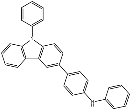 N-Phenyl-4-(9-phenyl-9H-carbazol-3-yl)benzenamine Struktur
