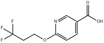 6-(3,3,3-三氟丙氧基)烟酸,1072855-39-0,结构式