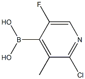 2-Chloro-5-fluoro-3-methylpyridine-4-boronic acid 结构式