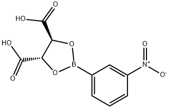 D-TarB-NO2,  2-(3-Nitrophenyl)-1,3,2-dioxaborolane-4S,5S-dicarboxylic  acid Struktur