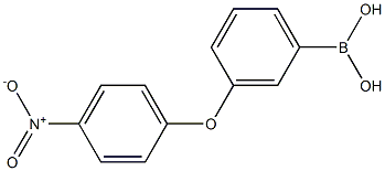 3-(4-硝基苯氧基)苯硼酸 结构式