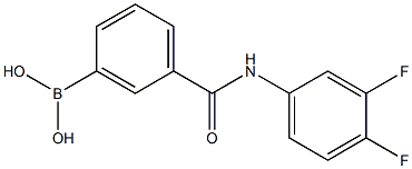 (3-((3,4-Difluorophenyl)carbaMoyl)phenyl)boronic acid 化学構造式