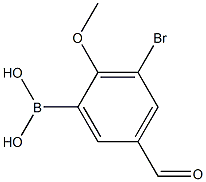 (3-BroMo-5-forMyl-2-Methoxyphenyl)boronic acid 结构式