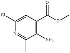 Methyl 3-aMino-6-chloro-2-Methylisonicotinate 化学構造式