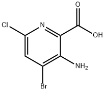 3-AMino-4-broMo-6-chloropicolinic acid Struktur