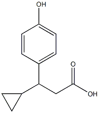 3-cyclopropyl-3-(4-hydroxyphenyl)propanoic acid 化学構造式