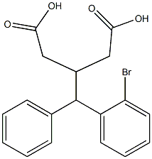 3-((2-broMophenyl)(phenyl)Methyl)pentanedioic acid Struktur