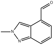 2-メチル-2H-インダゾール-4-カルボキシアルデヒド 化学構造式
