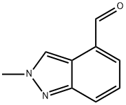 2-甲基-2H-吲唑-4-甲醛,1079992-61-2,结构式