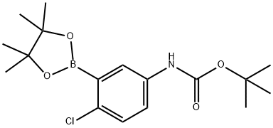 5-BOC-AMINO-2-CHLOROPHENYLBORONIC ACID PINACOL ESTER,1080573-28-9,结构式