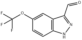 5-TRIFLUOROMETHOXY-1H-INDAZOLE-3-CARBALDEHYDE, 1082040-40-1, 结构式