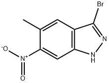 3-BroMo-5-Methyl-6-nitro (1H)indazole Struktur