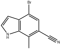 4-BroMo-6-cyano-7-Methylindole Structure