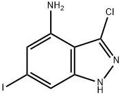 4-AMino-3-chloro-6-iodo-1H-indazole 结构式