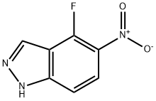 4-Fluoro-5-nitro 1H-indazole 化学構造式