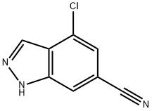 4-氯-1H-吲唑-6-甲腈, 1082041-44-8, 结构式