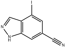 6-Cyano-4-iodo (1H)indazole Structure