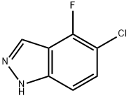 5-Chloro-4-fluoro (1H)indazole 化学構造式