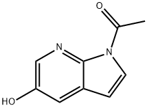 1-Acetyl-5-hydroxy-7-azaindole 化学構造式