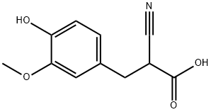 2-CYANO-3-(4-HYDROXY-3-METHOXYPHENYL)
 PROPANOIC ACID 结构式