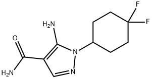 5-aMino-1-(4,4-difluorocyclohexyl)-1H-pyrazole-4-carboxaMide 化学構造式