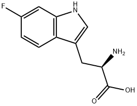 6-fluoro-D-tryptophan 化学構造式