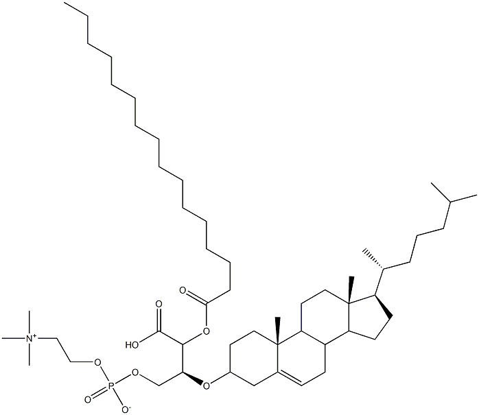 1-palMitoyl-2-cholesterylcarbonoyl-sn-glycero-3-phosphocholine Struktur