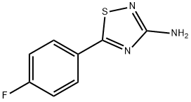 3-アミノ-5-(4-フルオロフェニル)-1,2,4-チアジアゾール 化学構造式