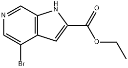 4-溴-1H-吡咯并[2,3-C]吡啶-2-羧酸乙酯 结构式
