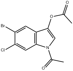 N-乙酰基-5-溴-6-氯吲哚-3-乙酸酯,108847-96-7,结构式