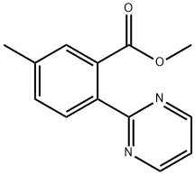 5-甲基-2-(嘧啶-2-基)苯甲酸甲酯, 1088994-20-0, 结构式