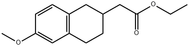 (6-Methoxy-1,2,3,4-tetrahydro-naphthalen-2-yl)-acetic acid ethyl ester 结构式
