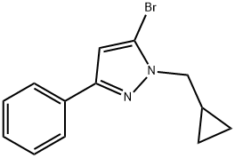 5-BroMo-1-(cyclopropylMethyl)-3-phenyl-1H-pyrazole Struktur