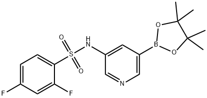 2,4-DIFLUORO-N-[5-(4,4,5,5-TETRAMETHYL-1,3,2-DIOXABOROLAN-2-YL)-3-PYRIDINYL]BENZENESULFONAMIDE|2,4-二氟-N-[5-(4,4,5,5-四甲基-1,3,2-二氧杂环戊硼烷-2-基)-3-吡啶基]苯磺酰胺