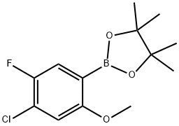 2-(4-CHLORO-5-FLUORO-2-METHOXYPHENYL)-4,4,5,5-TETRAMETHYL 结构式