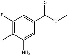 3-アミノ-5-フルオロ-4-メチル安息香酸メチル 化学構造式