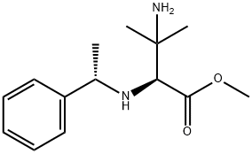 3-aMino-3-Methyl-2(S)-(1(S)-phenylethylaMino)butyric acid Methyl ester 化学構造式