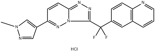 6-[Difluoro[6-(1-methyl-1H-pyrazol-4-yl)-1,2,4-triazolo[4,3-b]pyridazin-3-yl]methyl]-quinoline hydrochloride|6-[二氟[6-(1-甲基-1H-吡唑-4-基)-1,2,4-三氮唑并[4,3-B]哒嗪-3-基]甲基]-喹啉盐酸盐