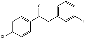 1-(4-Chlorophenyl)-2-(3-fluorophenyl)ethanone Struktur