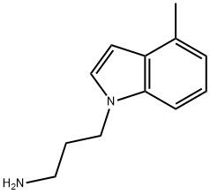 3-(4-Methyl-1H-indol-1-yl)propan-1-aMine Structure