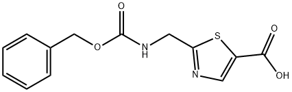 5-Thiazolecarboxylic acid, 2-[[[(phenylmethoxy)carbonyl]amino]methyl]- Structure