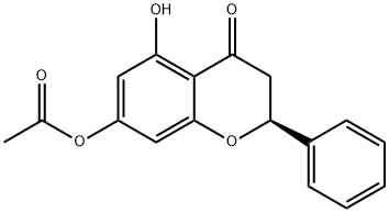 ピノセンブリン7-アセタート 化学構造式